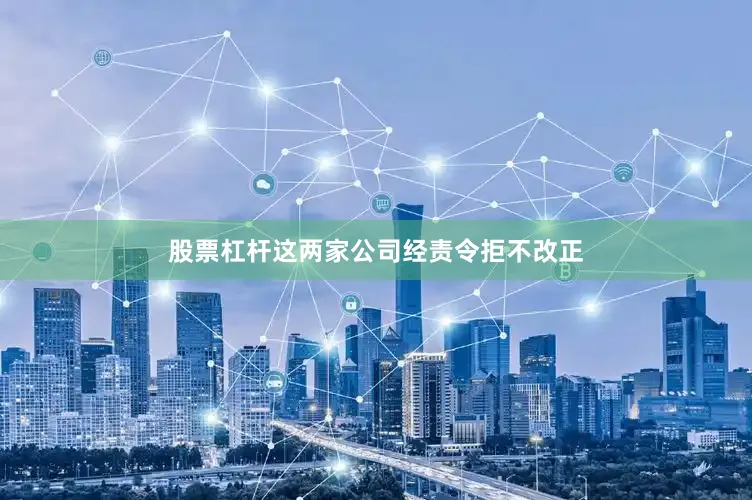 股票杠杆这两家公司经责令拒不改正