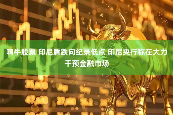 嗨牛股票 印尼盾跌向纪录低点 印尼央行称在大力干预金融市场