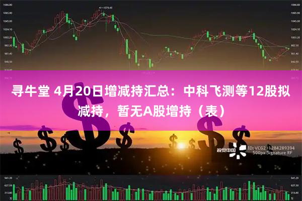 寻牛堂 4月20日增减持汇总：中科飞测等12股拟减持，暂无A股增持（表）