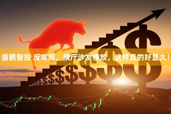 盛鹏智投 反常规，横厅沙发横放，这样真的好显大！